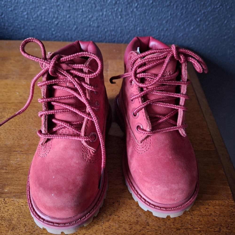 Timberland Waterproof Red Boots Size 5